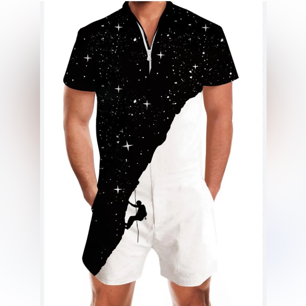 NWOT 3D-Printed Quick-Dry Sports‎ Jumpsuit